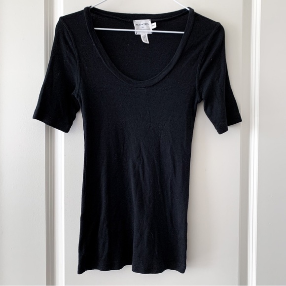 Anthropologie Michael Stars Ballerina Top black size XS/S - Picture 5 of 10